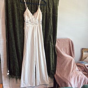 Elegant White Lace Jumpsuit